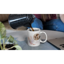 ビーチシーシェル水彩写真結婚の コーヒーマグカップ