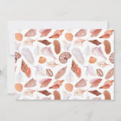 ビーチシーシェル水彩沿岸写真結婚の サンキューカード (裏面)