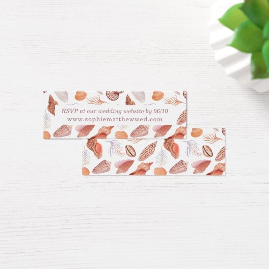 ビーチシーシェル水彩海岸結婚のウェブサイト (デスク)