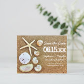 ビーチシーシェル砂日付ポストカードを保存 案内ポストカード (スタンド正面)