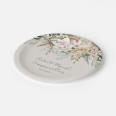 ビーチシーシェル結婚ズフローラ ペーパープレート (アングル)