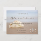 ビーチシーシェル、ハートリハーサルディナー 招待状 (正面)