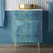 ビーチシーショアウッドネイビーブルータイルデクページ 薄葉紙