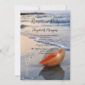 ビーチシーシーシーシェルワイングラス引退 招待状 (正面)