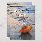 ビーチシーシーシーシェルワイングラス引退 招待状 (正面/裏面)