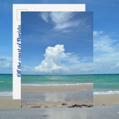 ビーチシースケープと雨雲の写真 ポストカード