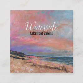 ビーチシースケープ絵画コーストレンタル スクエア名刺