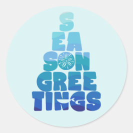 ビーチシーズングリーティング ラウンドシール