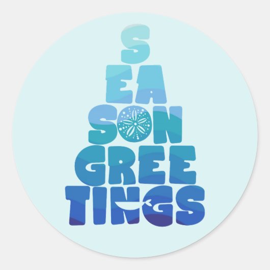 ビーチシーズングリーティング ラウンドシール (正面)