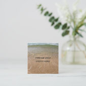 ビーチシーニックフォトイベントプランナーカスタム文字カッコいい スクエア名刺 (スタンド正面)