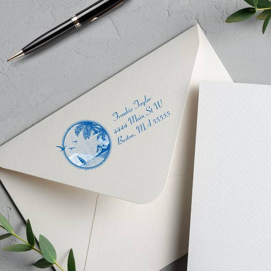 ビーチシーパーソナライズされたン セルフインキングスタンプ