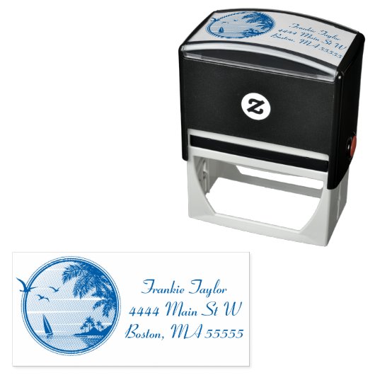 ビーチシーパーソナライズされたン セルフインキングスタンプ (インサイチュ)