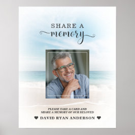 ビーチシービュー葬儀共有記憶のサイン ポスター