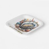 ビーチシーフードパールオイスターロースト30th誕生日 ペーパープレート (傾斜あり)