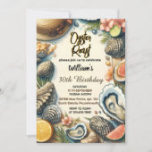 ビーチシーフードパールオイスターロースト30th誕生日 招待状 (正面)