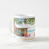 ビーチシーブラウンコテージフォートマイヤーズビーチマグ コーヒーマグカップ (正面左)