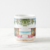 ビーチシーブラウンコテージフォートマイヤーズビーチマグ コーヒーマグカップ (中央)