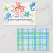 ビーチシーホースタコヒトデカラフルベビー 名刺 (正面/裏面)