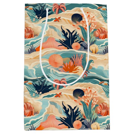 ビーチシーライフ ミディアムペーパーバッグ (正面)