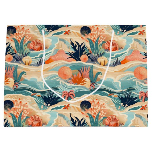 ビーチシーライフ ラージペーパーバッグ (正面)