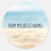 ビーチシールで封筒を閉じる ラウンドシール (正面)