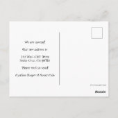 ビーチシール移動アナウンスメントアドレスの変更 ポストカード (裏面)