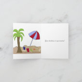 ビーチシーンありがとう サンキューカード (内部)