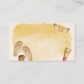 ビーチシーンおもしろいサマバケーションアート 名刺 (裏面)