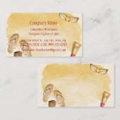 ビーチシーンおもしろいサマバケーションアート 名刺 (正面/裏面)