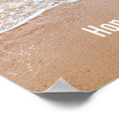 ビーチシーンとアリストテレス引用文 ポスター (角)