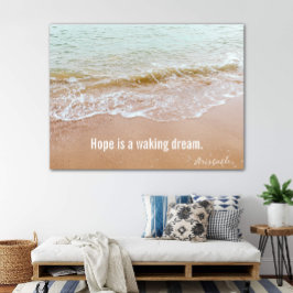 ビーチシーンとアリストテレス引用文 ポスター