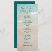 ビーチシーンの背景とド結婚ルのメニュー メニュー (正面/裏面)