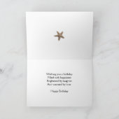 ビーチシーンの誕生日カード(3D文字) カード (内部)