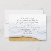 ビーチシーンの願い事カードの文案のアイデア 招待状 (正面)