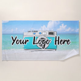 ビーチシーンカスタム会社のロゴビジネスロゴを使用 ビーチタオル