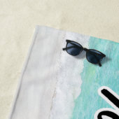 ビーチシーンカスタム会社のロゴビジネスロゴを使用 ビーチタオル (インサイチュ)