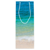 ビーチシーンクリスマスシーズングリーティング ワインギフトバッグ (裏面)