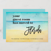ビーチシーンゲストルームがフロリダに移動 案内状 (正面/裏面)