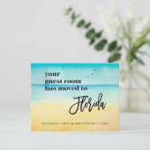 ビーチシーンゲストルームフロリダニューホームに移動 案内状 (スタンド正面)