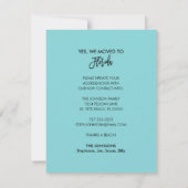 ビーチシーンゲストルームフロリダニューホームに移動 案内状 (裏面)