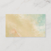 ビーチシーンフリップフロップおもしろいサマーバケーションアートブシ 名刺 (裏面)