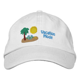 ビーチシーン刺繍ハット 刺繍入りキャップ