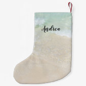 ビーチシーン名テンプレートクリスマスストッキング スモールクリスマスストッキング (裏面)