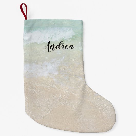 ビーチシーン名テンプレートクリスマスストッキング スモールクリスマスストッキング (正面)
