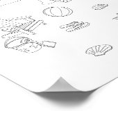 ビーチシーン大人色絵のポスター ポスター (角)