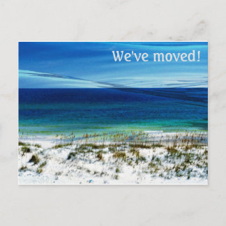 ビーチシーン新しい住所はがき 案内ポストカード