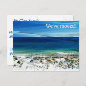 ビーチシーン新しい住所はがき 案内ポストカード (正面/裏面)