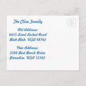 ビーチシーン新しい住所はがき 案内ポストカード (裏面)