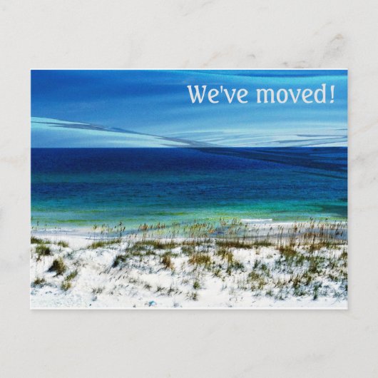 ビーチシーン新しい住所はがき 案内ポストカード (正面)