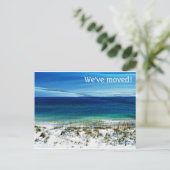 ビーチシーン新しい住所はがき 案内ポストカード (スタンド正面)